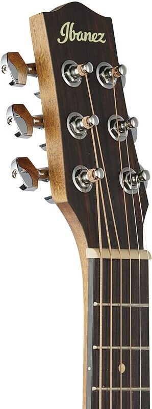 open zoom image for Ibanez EWP13 Piccolo Acoustic Guitar, Dark Brown Open Pore, Headstock Left Front