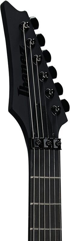 open zoom image for Ibanez RGRB620 Iron Label Electric Guitar, Black Flat, Headstock Left Front