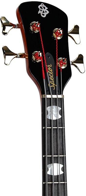 open zoom image for Spector Euro 4 Doug Wimbish Signature Model Electric Bass, Amber Gloss, Headstock Left Front