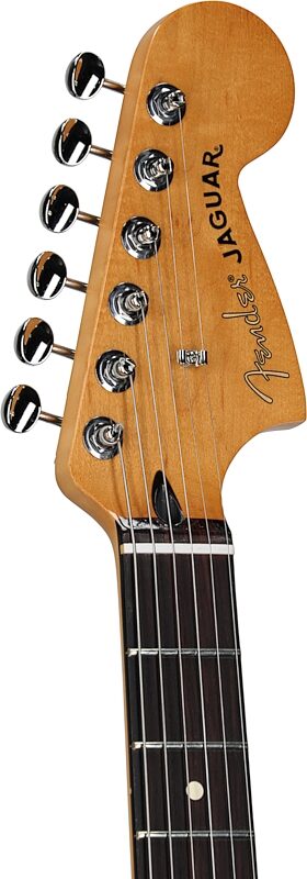 open zoom image for Fender Player II Jaguar Electric Guitar, with Rosewood Fingerboard, Coral Red, Headstock Left Front