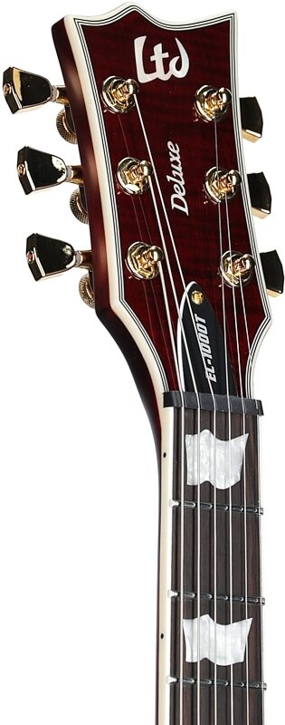 open zoom image for ESP LTD EC-1000T CTM Traditional Series Electric Guitar, See-Thru Black Cherry, Open Box (Good), Headstock Left Front