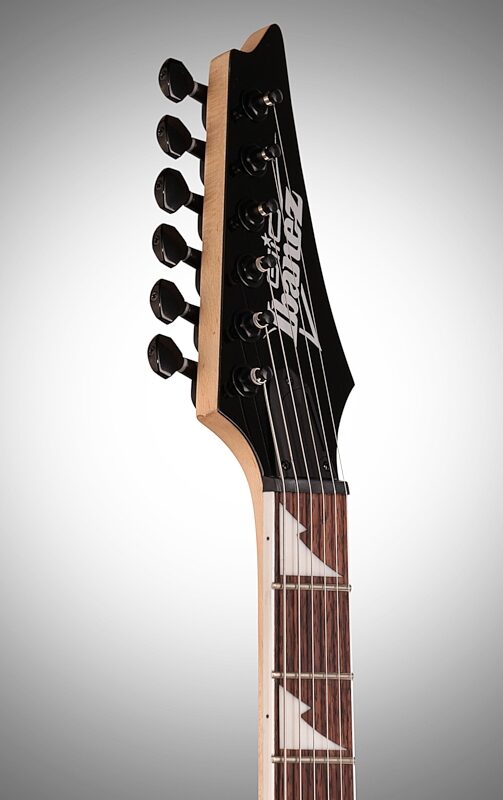 open zoom image for Ibanez GRG121DX Electric Guitar, Metallic Gray Sunburst, Headstock Left Front
