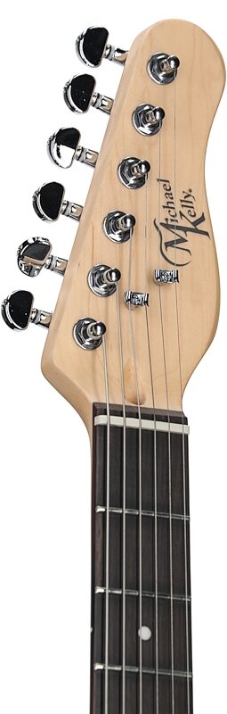 open zoom image for Michael Kelly Hybrid 55T Electric Guitar, Black Satin, Open Box (Very Good), Headstock Left Front