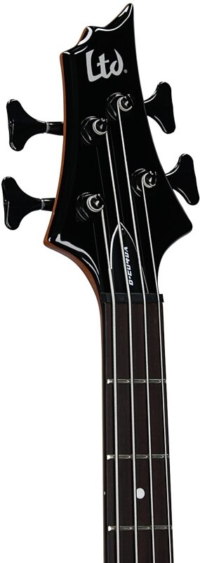 open zoom image for ESP LTD B-204DX Electric Bass, Black Burst, Headstock Left Front