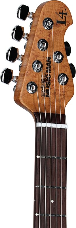 open zoom image for Ernie Ball Music Man Luke 4 Electric Guitar (with Softshell Case), Diesel, Open Box (Very Good), Headstock Left Front