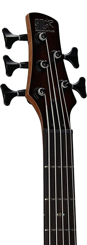open zoom image for Ibanez SR505A Electric Bass, Mahogany Brown Burst Low Gloss, Headstock Left Front