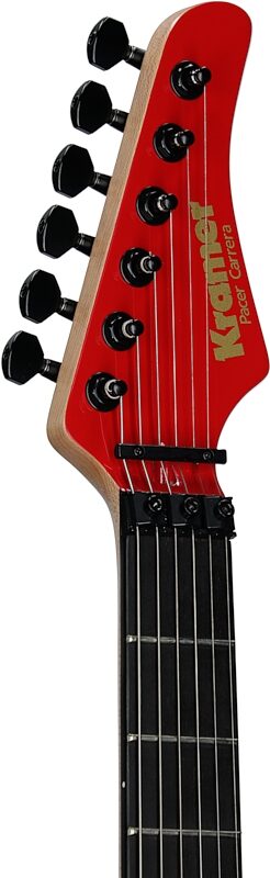 open zoom image for Kramer Pacer Carrera Electric Guitar, (with Gig Bag), Defender Red, Headstock Left Front