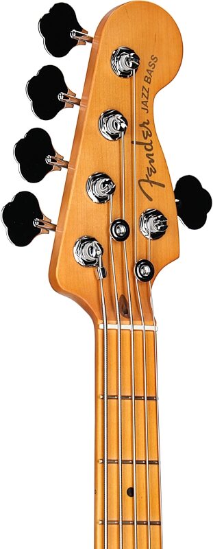 open zoom image for Fender American Ultra II Jazz V Electric Bass, 5-String, Maple Fingerboard (with Case), Avalanche, Headstock Left Front