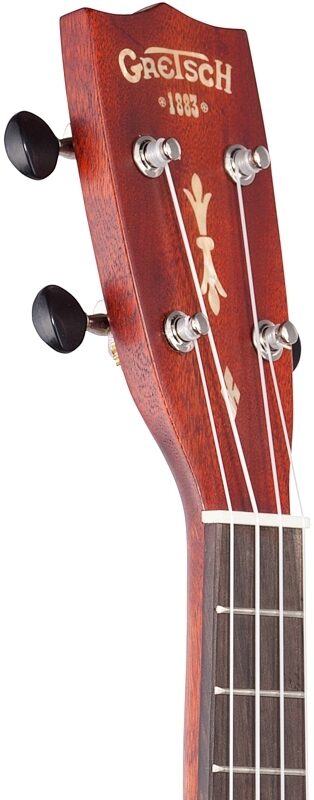 open zoom image for Gretsch G9112 Resonator Ukulele (with Gig Bag), Ovangkol, Headstock Left Front