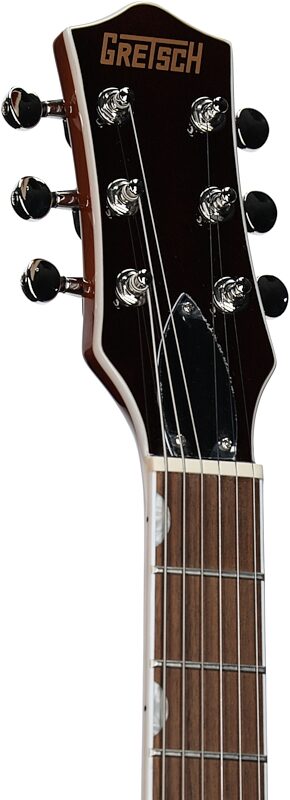 open zoom image for Gretsch G5210T-P90 Electromatic Jet Two 90 Single-Cut Electric Guitar, Amethyst, Headstock Left Front