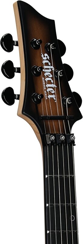 open zoom image for Schecter C-1 FR-S Pale Moon Ebony Electric Guitar, Left-Handed, Natural Satin Black Burst, Headstock Left Front