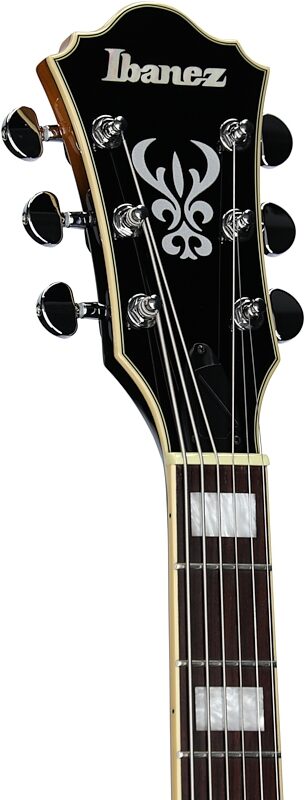 open zoom image for Ibanez AS7328 Artcore Semi-Hollowbody Baritone Electric Guitar, Tobacco Brown, Headstock Left Front
