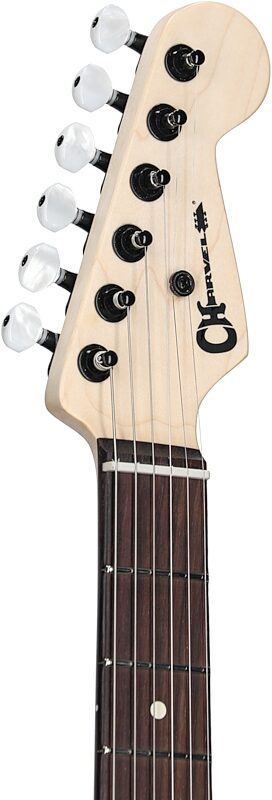 open zoom image for Charvel Jake E Lee Signature Pro-Mod So-Cal Electric Guitar, White, Headstock Left Front