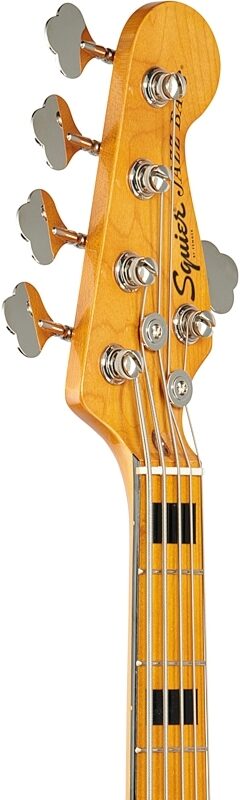 open zoom image for Squier Classic Vibe '70s Jazz V Electric Bass, 5-String, Maple Fingerboard, Black, Headstock Left Front
