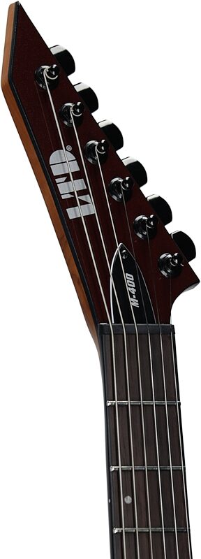open zoom image for ESP LTD Mirage M-400HT Electric Guitar, Scarlet Metallic, Open Box (Very Good), Headstock Left Front