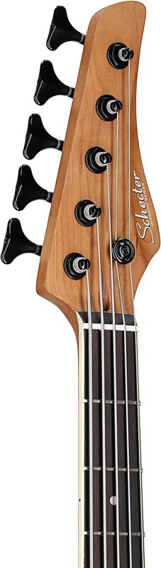 open zoom image for Schecter C-5 Standard Electric Bass, 5-String, Charcoal Satin, Headstock Left Front