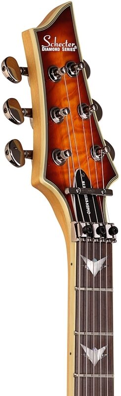 open zoom image for Schecter Omen Extreme 6 FR Electric Guitar with Floyd Rose, Vintage Sunburst, Headstock Left Front