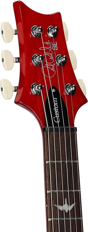open zoom image for PRS SE Custom 24 V2 Electric Guitar (with Gig Bag), Charcoal Cherry Burst, Headstock Left Front
