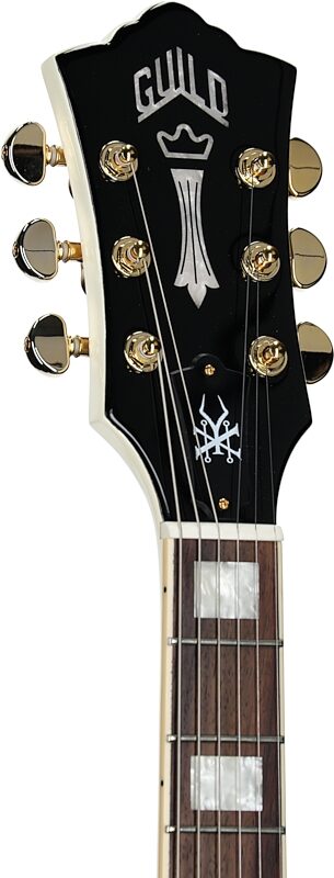 open zoom image for Guild S-100 Polara Kim Thayil Signature Electric Guitar, Vintage White, Open Box (Very Good), Headstock Left Front