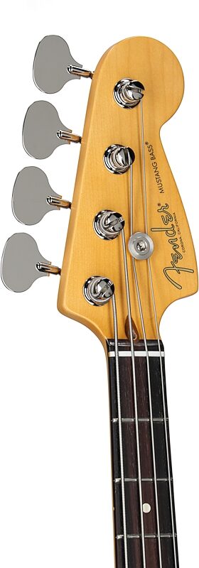 open zoom image for Fender American Professional Classic Mustang Electric Bass, Rosewood Fingerboard (with Gig Bag), 3-Color Sunburst, Headstock Left Front