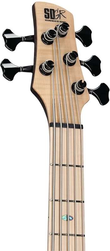 open zoom image for Ibanez SR5FMDX2 Premium Electric Bass (with Gig Bag), New, Headstock Left Front