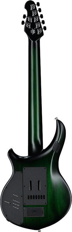 open zoom image for Ernie Ball Music Man Majesty 7 Electric Guitar, 7-String (with Mono Gig Bag), Gravity Green, Ebony Fretboard, Serial Number M018414, Full Straight Back