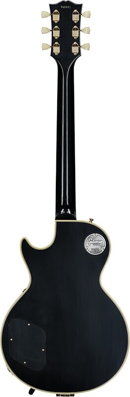 open zoom image for Gibson Custom '57 Les Paul Custom Black Beauty Electric Guitar (with Case), Ebony, with Bigsby, Serial Number 742435, Full Straight Back