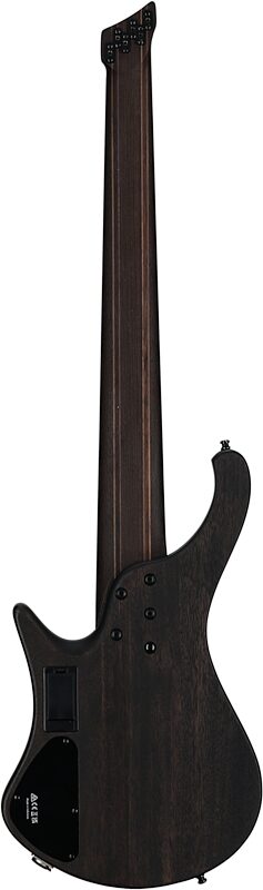 open zoom image for Ibanez EHB1506MS Bass Guitar, 6-String (with Gig Bag), Flat Black Ice, Serial Number 211P02I230711414, Full Straight Back
