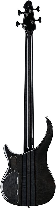 open zoom image for Peavey Cirrus 4 Flame Maple Electric Bass (with Case), Transparent Black, Serial Number 0ARCFB1000047, Full Straight Back