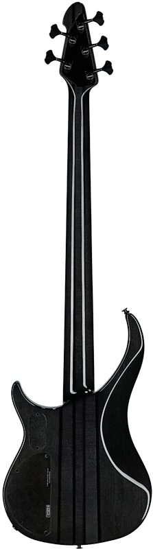 open zoom image for Peavey Cirrus 5 Flame Maple Electric Bass, 5-String (with Case), Transparent Black, Serial Number 0ARCFD2200099, Full Straight Back