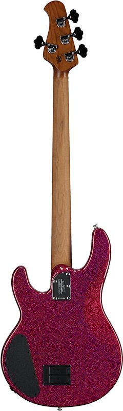 open zoom image for Ernie Ball Music Man StingRay Special HH Electric Bass (with Case), Soda Pink Sparkle, Roasted Maple Fretboard, Serial Number K10900, Full Straight Back