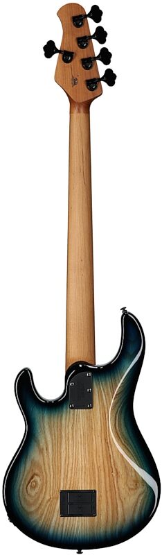 open zoom image for Ernie Ball Music Man StingRay 5 Special HH Electric Bass (with Case), Mean Blue Burst, Ebony Fretboard, Serial Number k10252, Full Straight Back