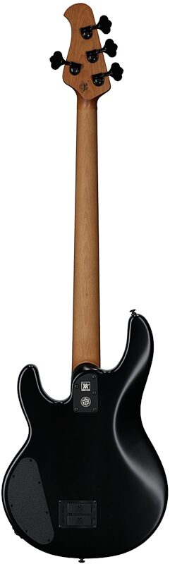 open zoom image for Ernie Ball Music Man DarkRay Bass Guitar (with Gig Bag), Stealth Black, Serial Number S13935, Full Straight Back