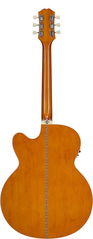 open zoom image for Epiphone Exclusive J-200 Studio EC Acoustic-Electric Guitar (with Gig Bag), Natural, Full Straight Back