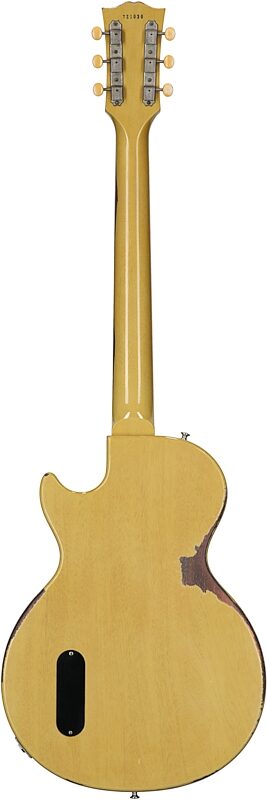 open zoom image for Gibson Custom 1957 Les Paul Junior Murphy Lab Heavy Aged Electric Guitar (with Case), TV Yellow, Full Straight Back