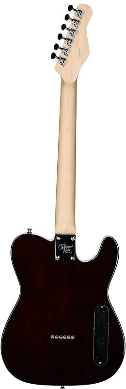 open zoom image for Michael Kelly 58 Thinline Electric Guitar, Left-Handed, Natural, Spalted Maple Top, Full Straight Back