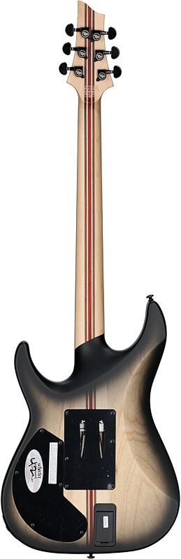 open zoom image for Schecter C-1 FR-S Pale Moon Ebony Electric Guitar, Natural Satin Black Burst, Full Straight Back