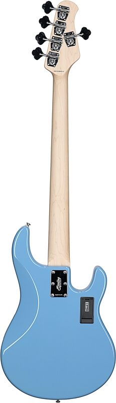 open zoom image for Sterling by Music Man Ray5LH Electric Bass, Left-Handed, Chopper Blue, Hard Maple Fretboard, Full Straight Back