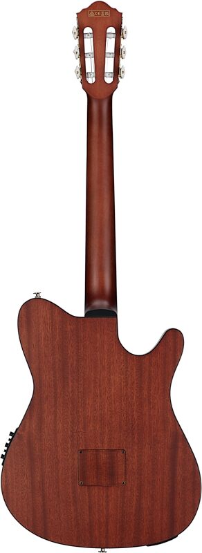 open zoom image for Ibanez FRH10NL Acoustic-Electric Classical Guitar, Left-Handed, Brown Sunburst Flat, Full Straight Back
