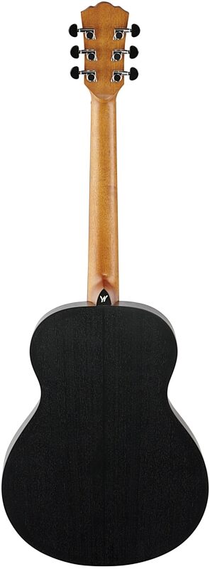 open zoom image for Washburn Apprentice G Mini5 Acoustic Guitar (with Gig Bag), Black Matte, Full Straight Back