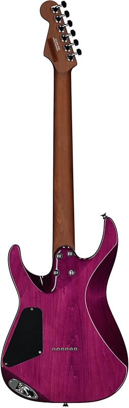 open zoom image for Charvel Pro-Mod Plus Dinky DK24 HH HT QM Electric Guitar (with Gig Bag), Violet Radiance, Full Straight Back