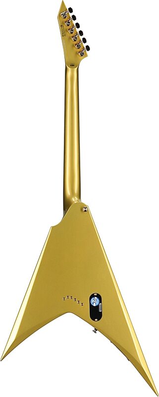 open zoom image for ESP LTD Kirk Hammett KH-V Electric Guitar (with Case), Metallic Gold, Full Straight Back