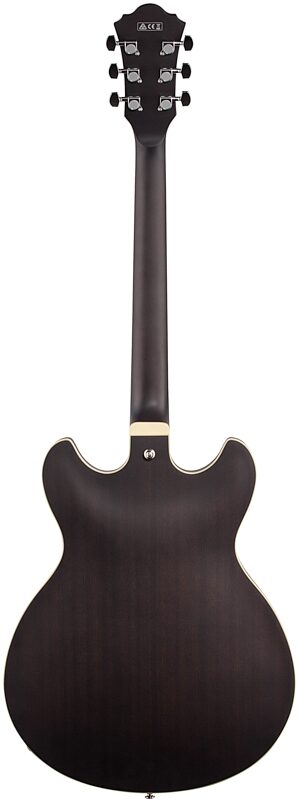 open zoom image for Ibanez AS53 Artcore Semi-Hollowbody Electric Guitar, Flat Transparent Black, Full Straight Back