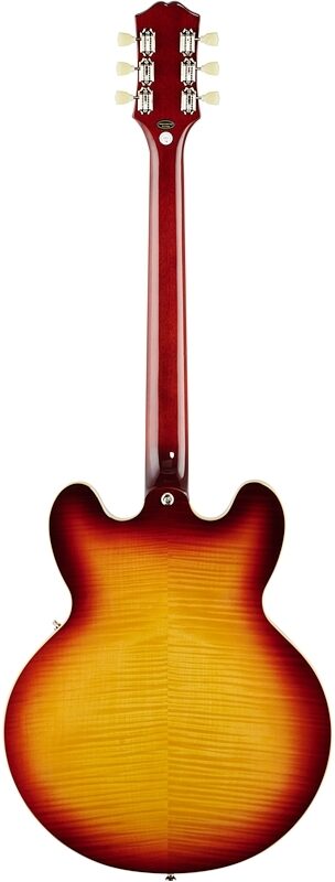 open zoom image for Epiphone ES-335 Figured Semi-Hollowbody Electric Guitar, Raspberry Tea Burst, Full Straight Back