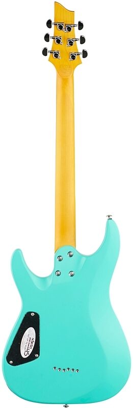 open zoom image for Schecter C-6 Deluxe Electric Guitar, Satin Aqua, Full Straight Back
