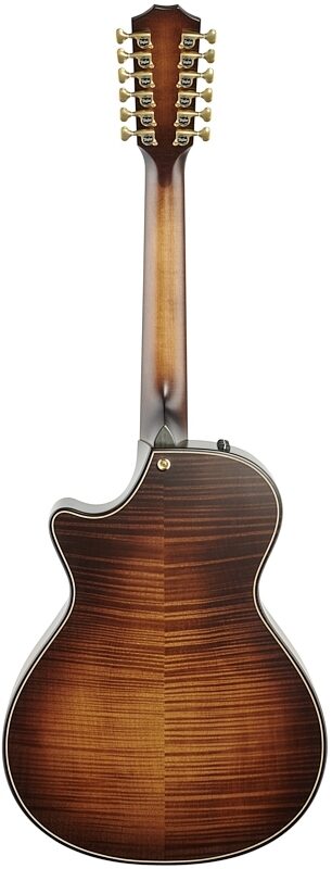 open zoom image for Taylor Builder's Edition 652ce Grand Cutaway Acoustic-Electric Guitar, 12-String (with Case), Wild Honey Burst, Full Straight Back