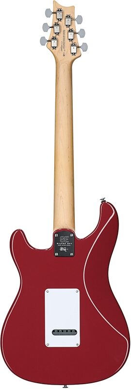 open zoom image for PRS Paul Reed Smith SE Silver Sky Electric Guitar, Rosewood Fretboard (with Gig Bag), Derby Red, Full Straight Back