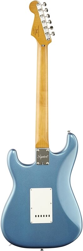 open zoom image for Squier Classic Vibe '60s Stratocaster Electric Guitar, with Laurel Fingerboard, Lake Placid Blue, Full Straight Back
