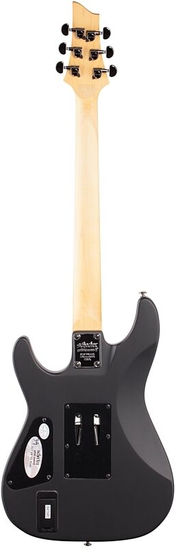 open zoom image for Schecter Demon 6 FR Electric Guitar, Aged Black Satin, Full Straight Back
