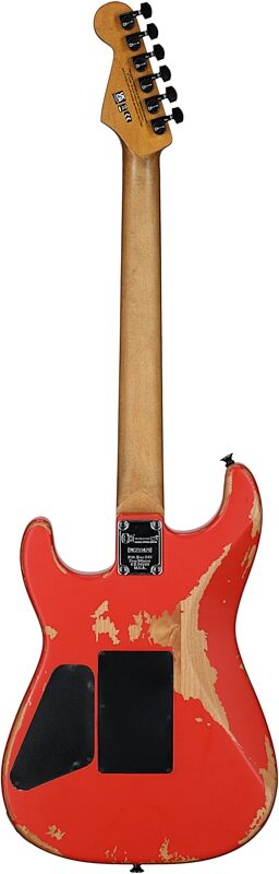 open zoom image for Charvel Pro-Mod Relic San Dimas ST1 HH Electric Guitar (with Gig Bag), Weathered Orange, Open Box (Very Good), Full Straight Back